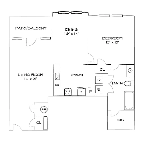 Floor plan Design 1C Lux