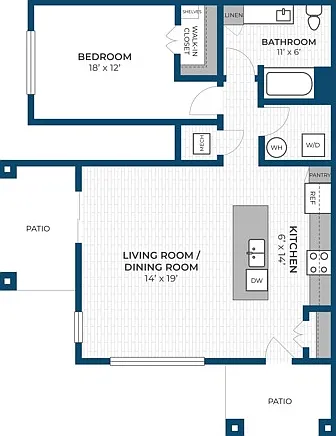 Floor Plan 1D | Seasons at North Aurora | Apartments in North Aurora, IL Floor Plan 1D | Seasons at North Aurora | Apartments in North Aurora, IL