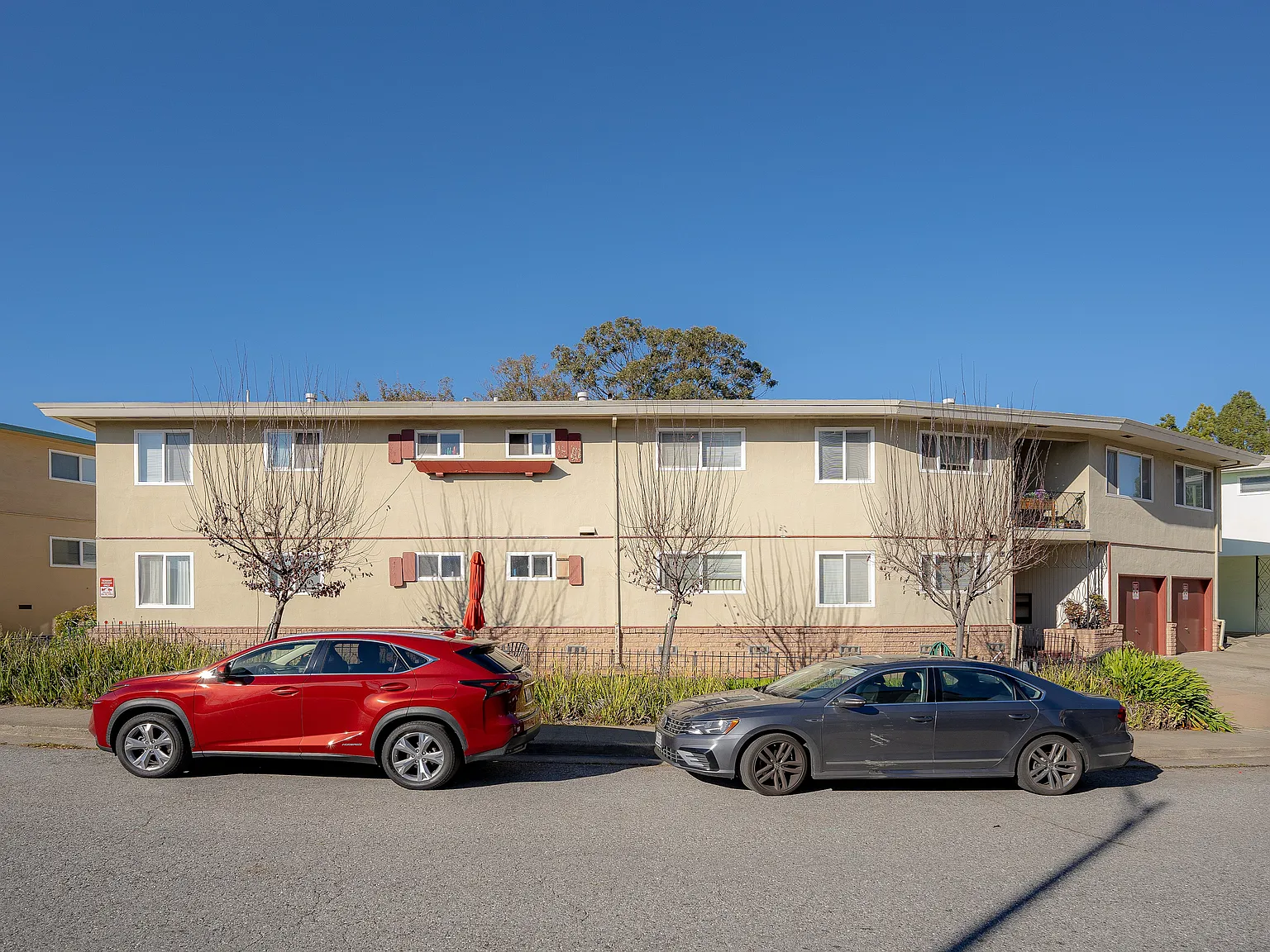 Explore this inviting apartment building, perfect for comfortable suburban living.