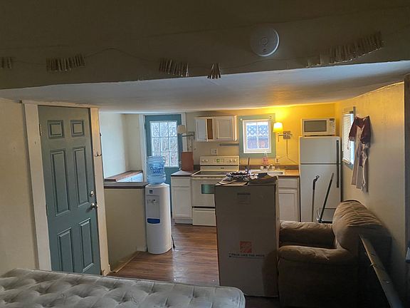 living area into kitchen