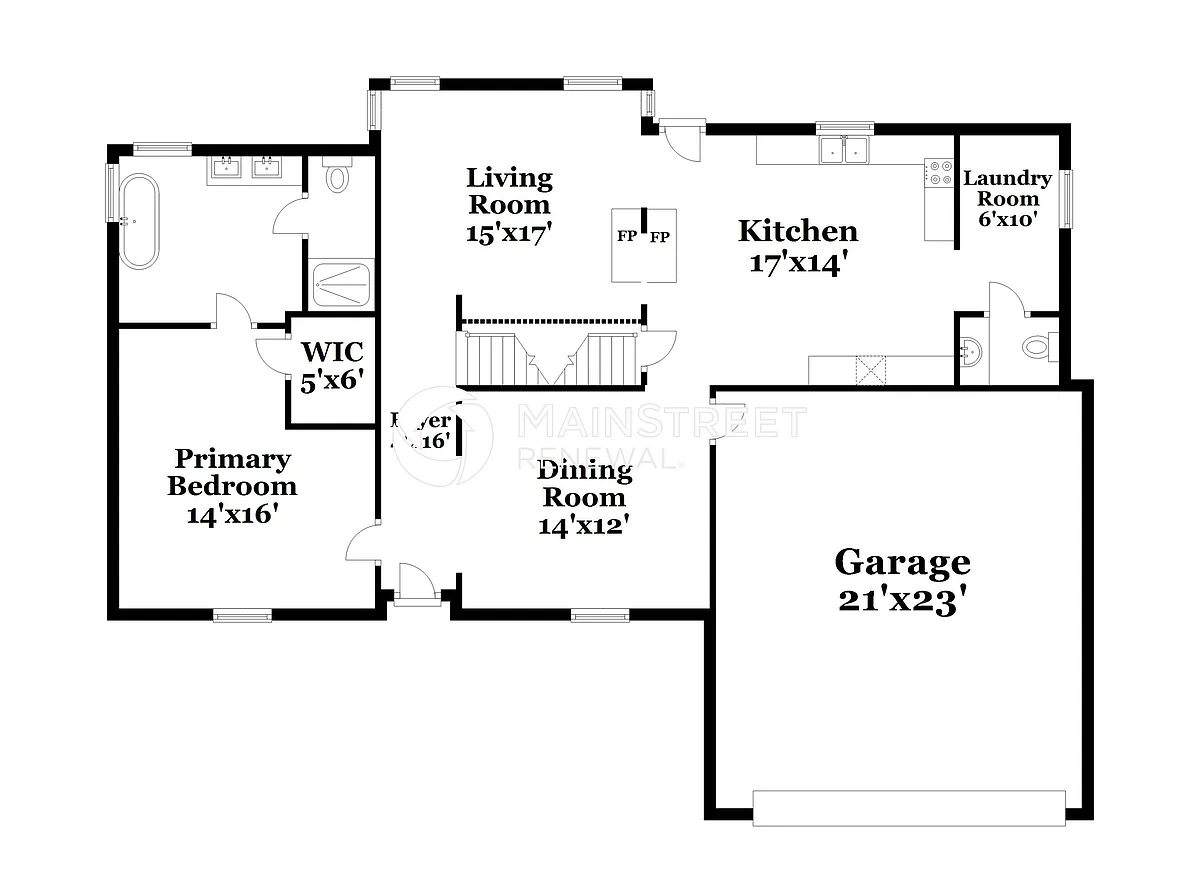 Floor Plan - 1539 Dartmouth Dr