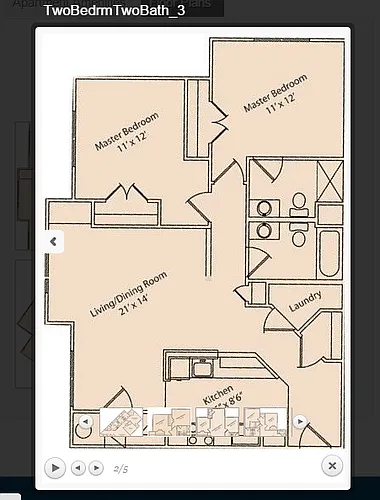 Floor plan Two Bedroom