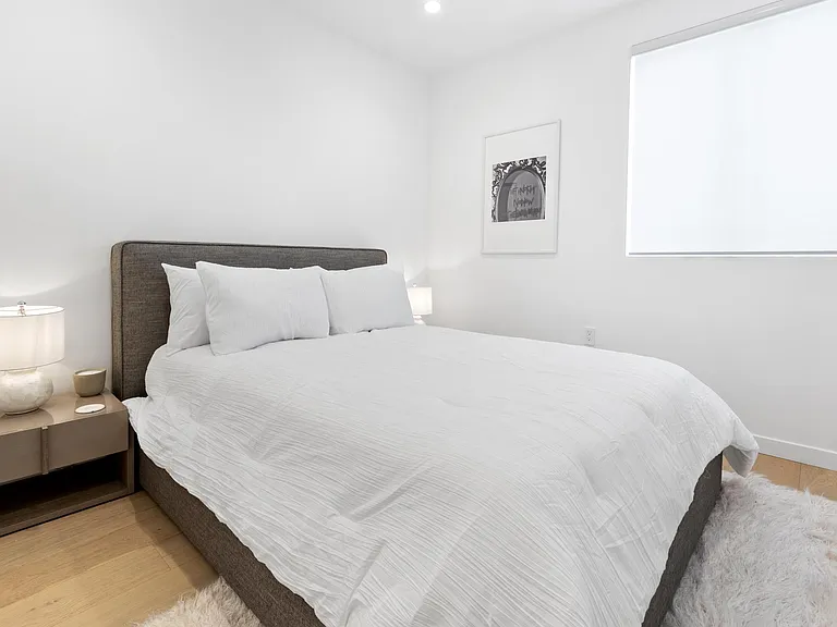 Upstairs guest bedroom with a comfy bed and fresh sheets