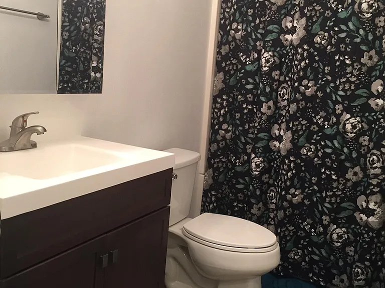 Upstairs bathroom - with new fixtures and flooring