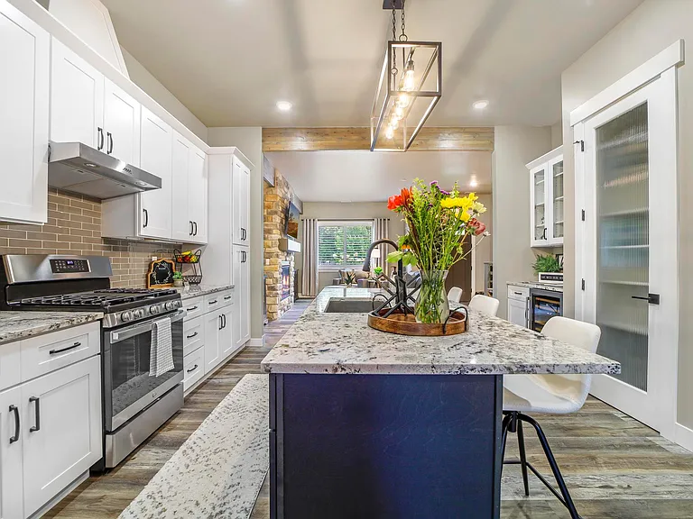 Kitchen With Open Floor Plan To Living Room