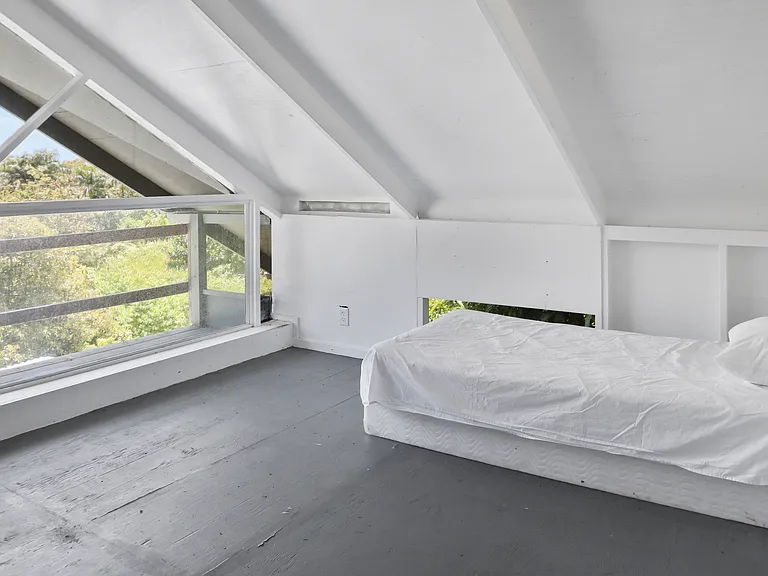 Upstairs loft overlooking the land.