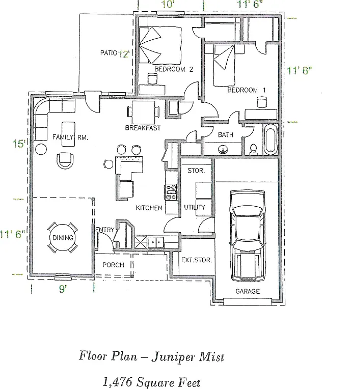 2 bed, 1.0 bath, 1476 sqft, $1,395 — Photo 1