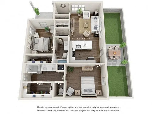 Floor plan 2 Bed Blackberry Twin
