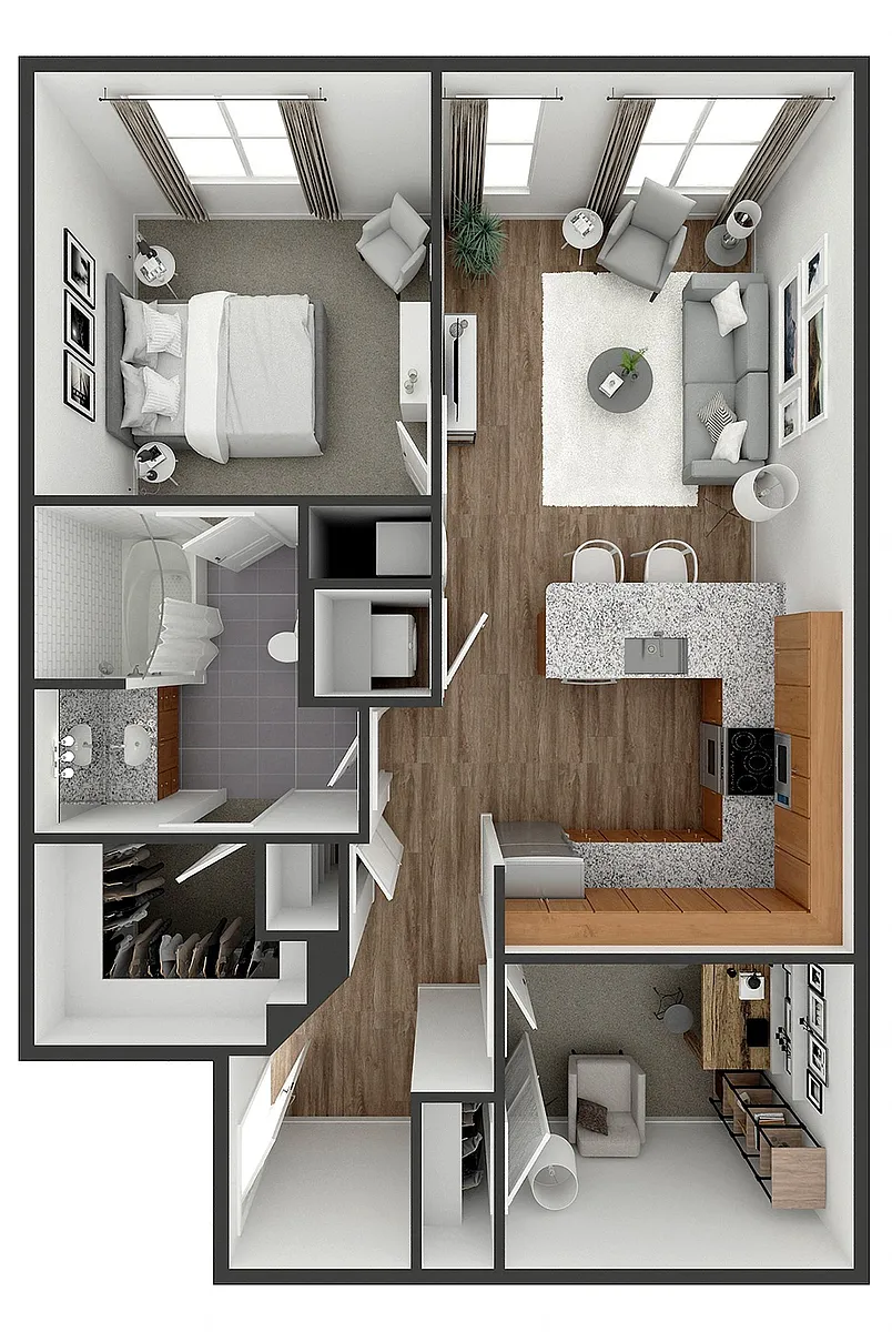 Floor plan Crown Small with Den
