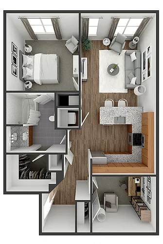 Floor plan Crown Small with Den