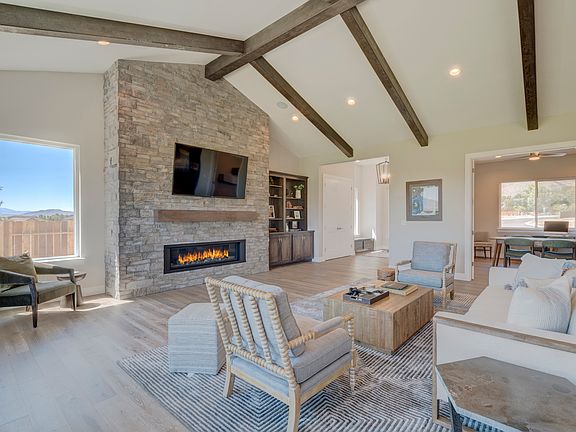 model home fireplace