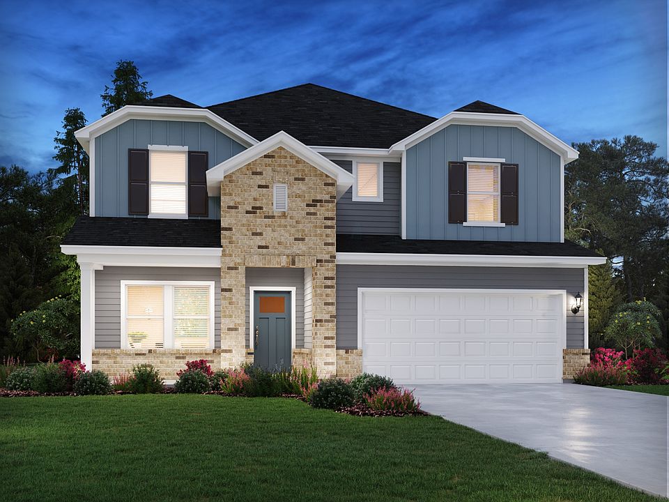 Johnson front exterior rendering at a Meritage Homes community in Raleigh, NC.