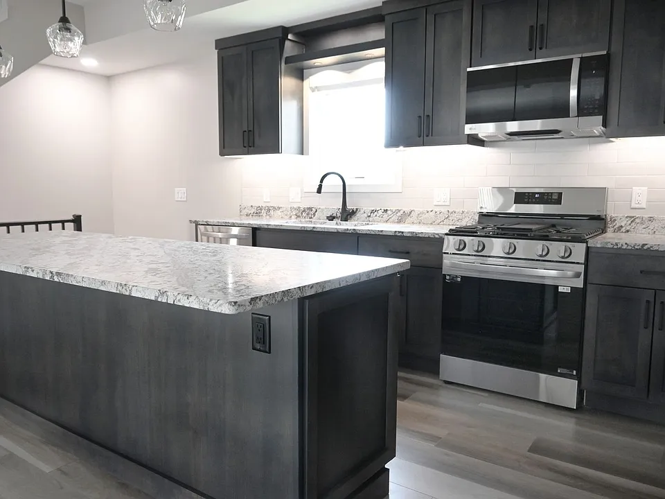 Luxury kitchen in a townhome at Lyric.