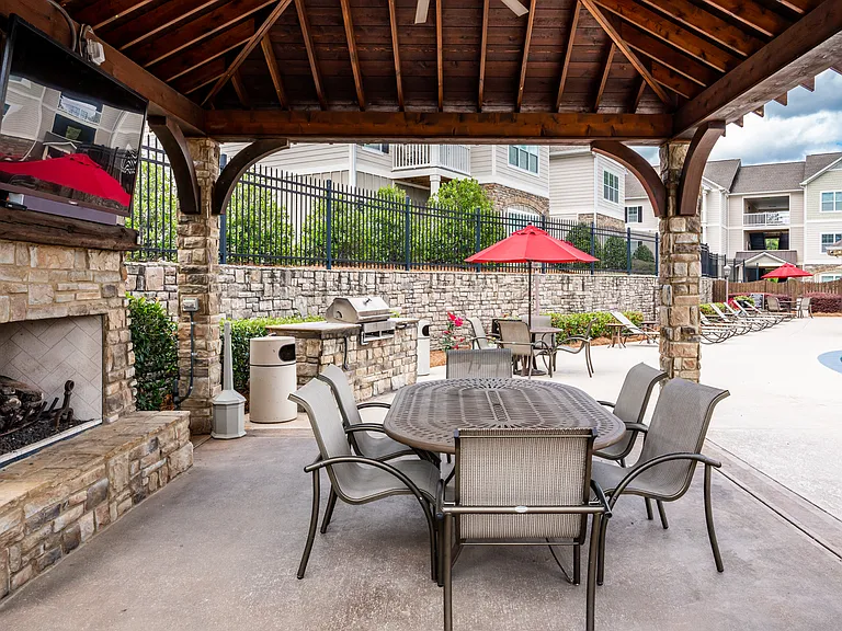 Poolside pavilion