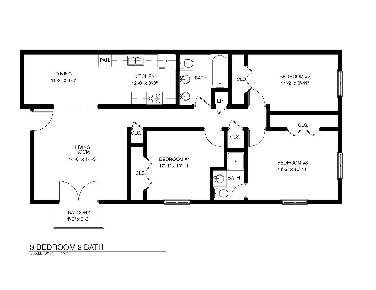 Floor plan 3B-B