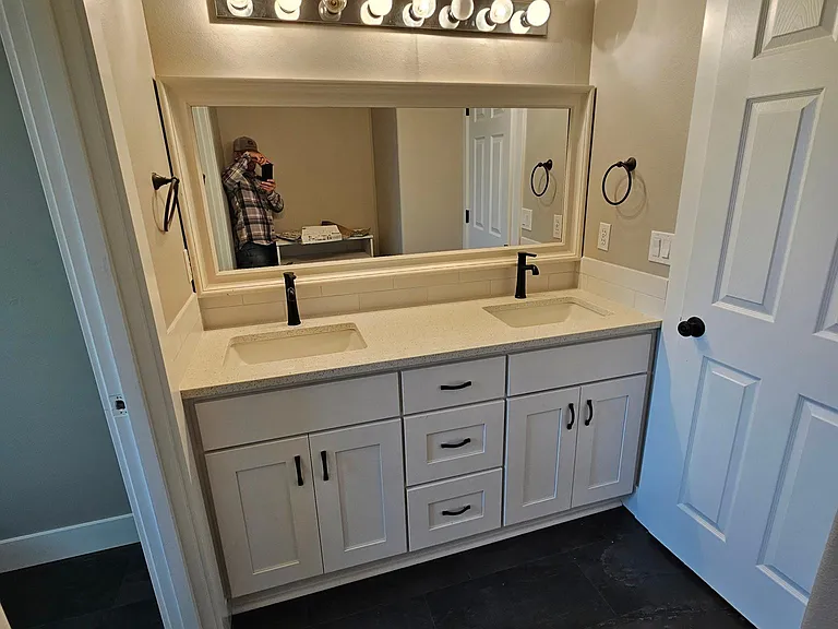 Bathroom 2 with double vanities