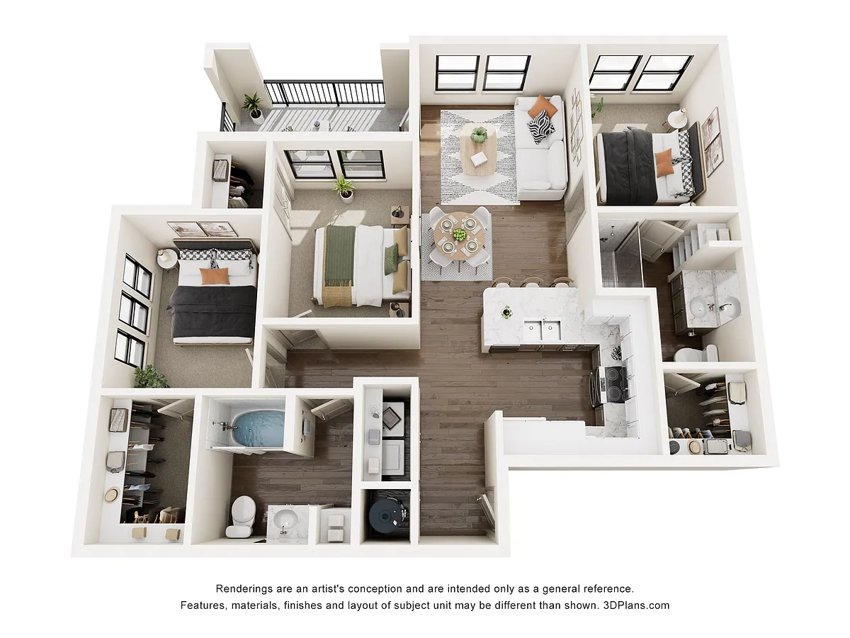 Floor plan C2 - 3 bed