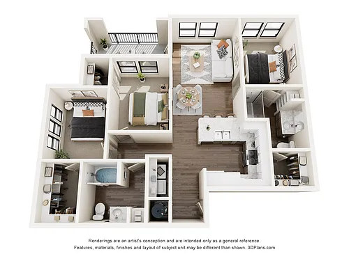 Floor plan C2 - 3 bed