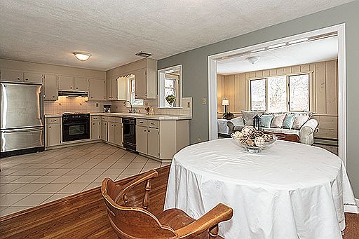 Dining room open to kitchen