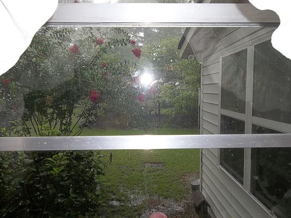 Looking into Backyard from Kitchen Window