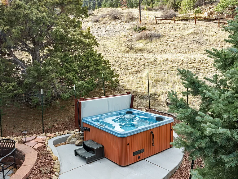 Private 6 person hot tub