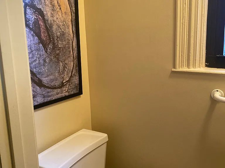 off the D.R the guest bathroom