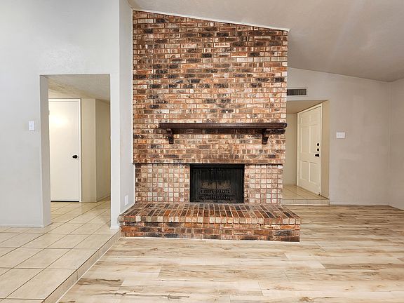 Living room fireplace