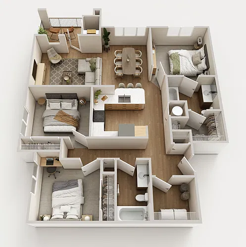 Floor plan 3 BR