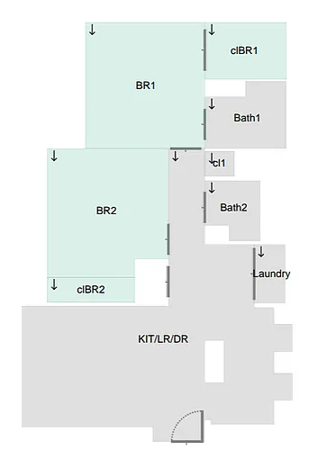 Floor plan Two Bedroom