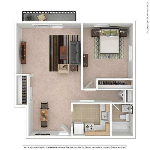 Floor plan A1 - Workforce Housing 80% - Income Restrictions A
