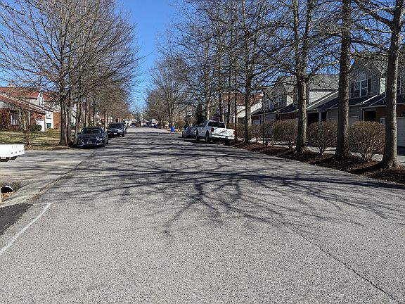 East view of the street in front of the home.