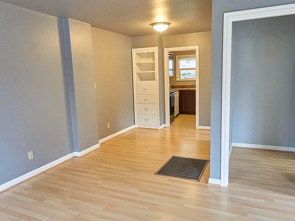 From the front door.