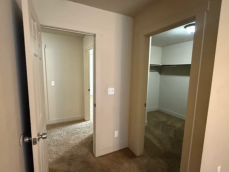 walkin closet and door to hallway