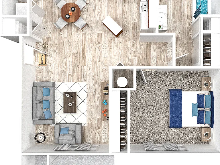 1 bed 1 bath 741 sq ft 1 bed 1 bath 741 sq ft