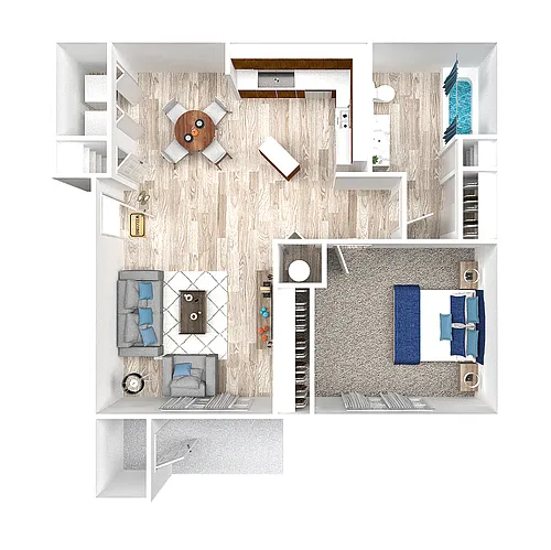Floor plan 1 Bedroom 1 Bathroom