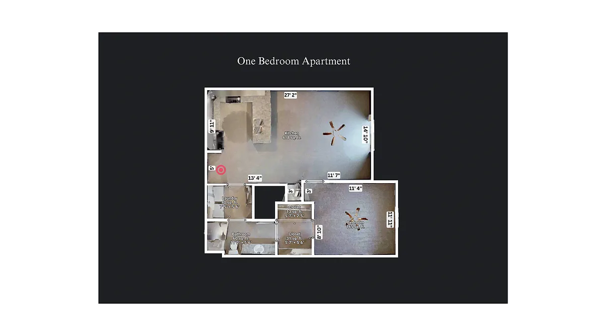 Floor plan Heritage Apartments-1 Bedroom