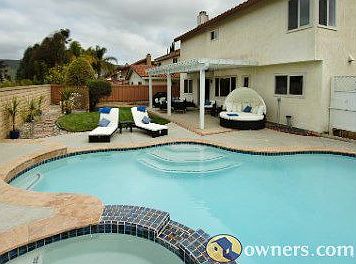 Backyard pool and spa