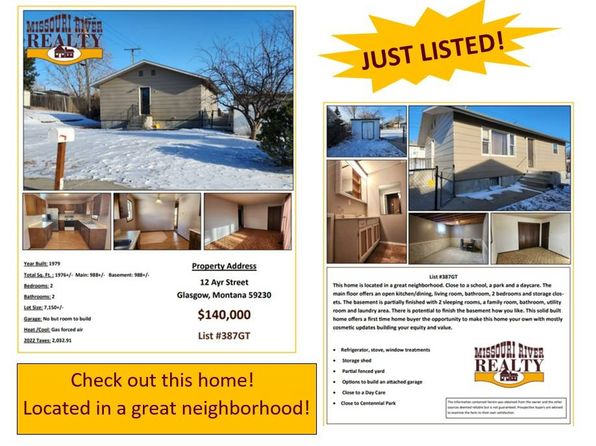 Glasgow MT Real Estate - Glasgow MT Homes For Sale | Zillow