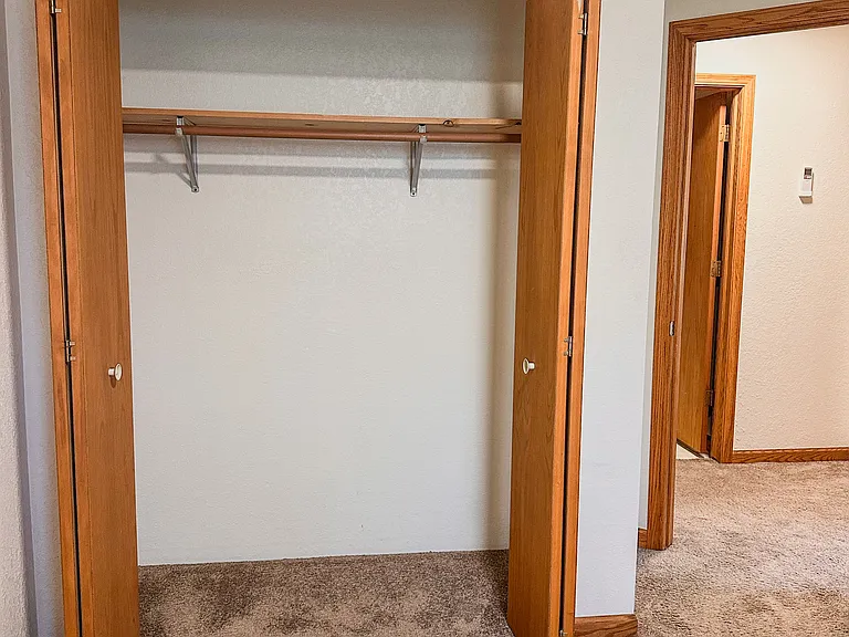 Each bedroom has a closet