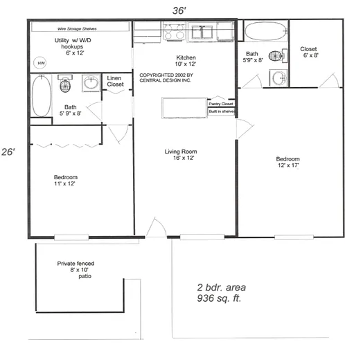 Floor plan 2 Bedroom