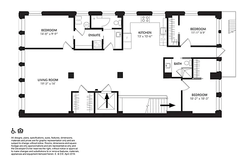 Floor plan 3 Bed, 2 Bath