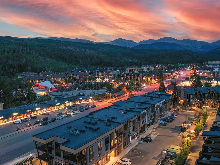The town of Winter Park sits just at the bottom of the hill_an easy walk to charming restaurants, coffee shops, and local boutiques!