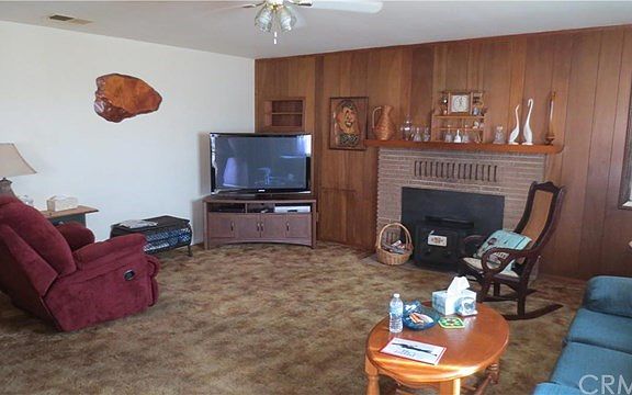 Living room with wood insert