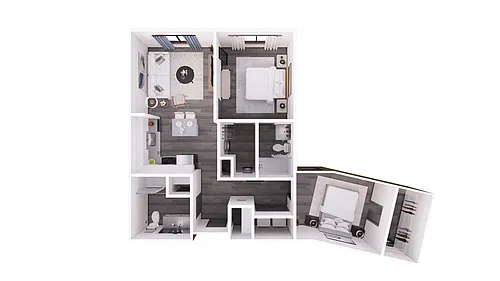 Floor plan 2X2 D