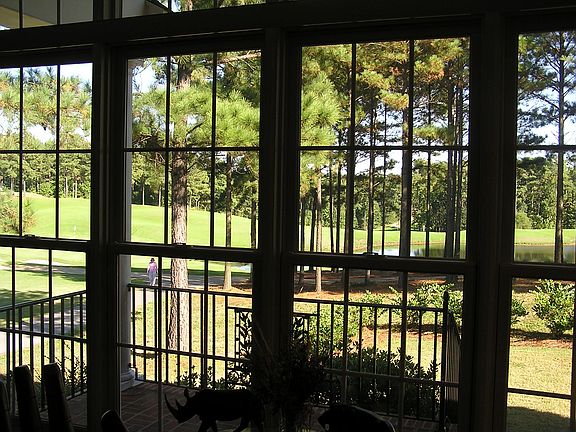 View from den of 18th Green and pond