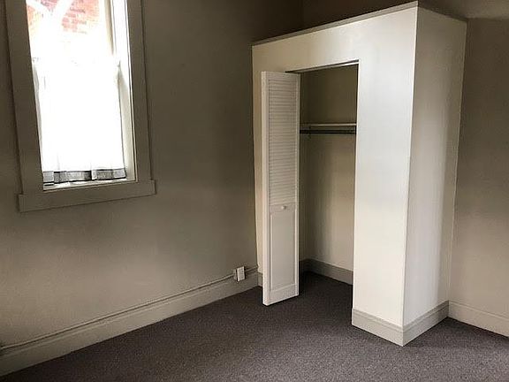 The bedroom also has ample closet space.