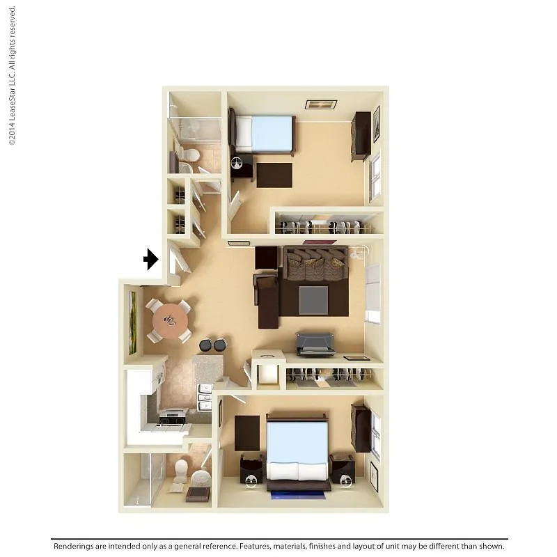 Floor plan 2x2C