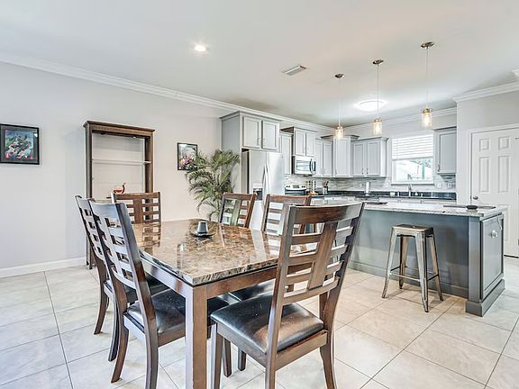 Dining area with seating for eight
