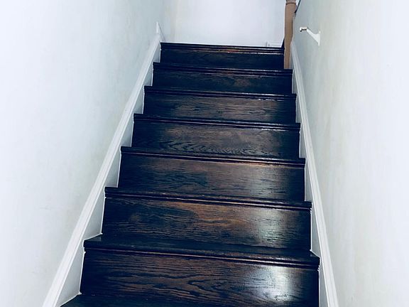 Hardwood stairs going up