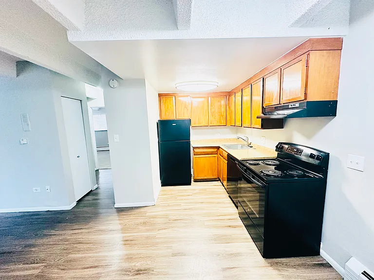 Step into a sleek and inviting kitchen designed for modern living. Step into a sleek and inviting kitchen designed for modern living.